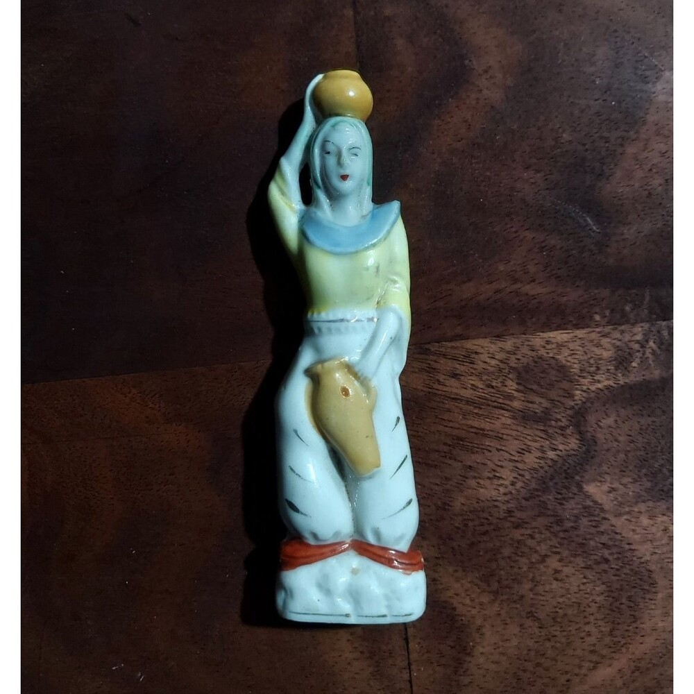 Made in Japan Porcelain Multicolor Hand Painted Woman Figurine